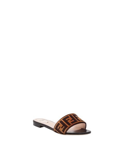 fendi slip ons sandals|Fendi open toe flat sandals.